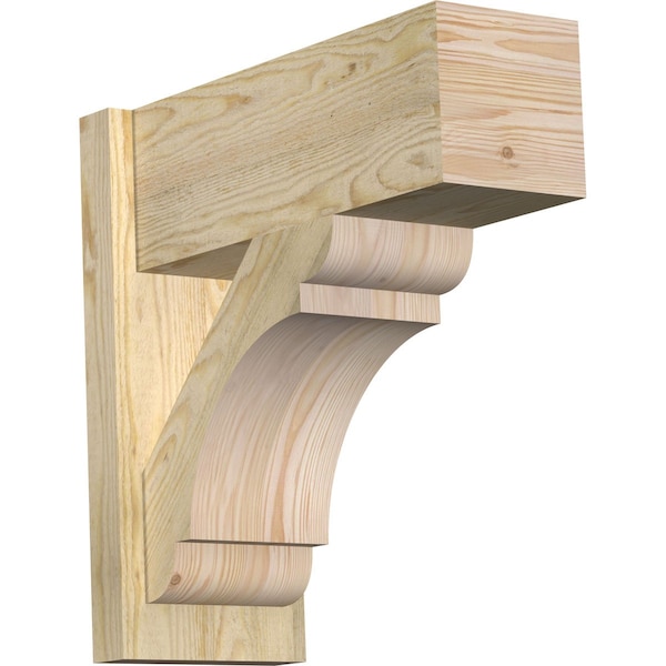 Ekena Millwork Olympic Block Rough Sawn Outlooker, Douglas Fir, 8"W x 20"D x 20"H OUT08X20X20OLY05RDF - main